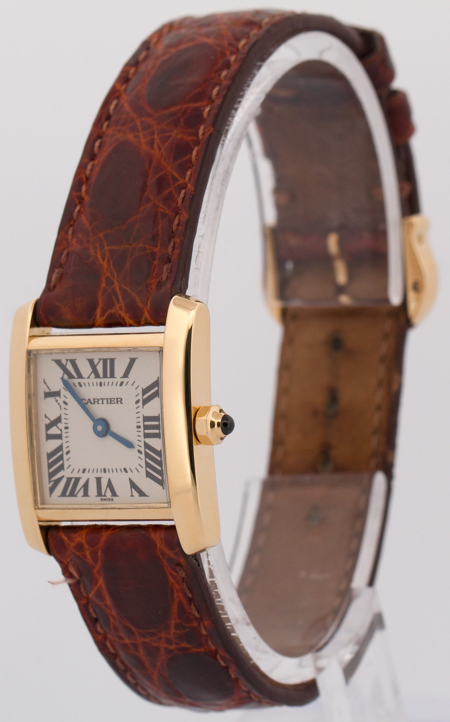 Ladies Cartier Tank Francaise IVORY 18K Gold 25mm Quartz W5000256 1820 Watch