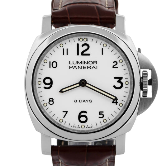 Panerai PAM 561 Luminor Base 8 Days White Steel Manual Watch 44mm PAM00561