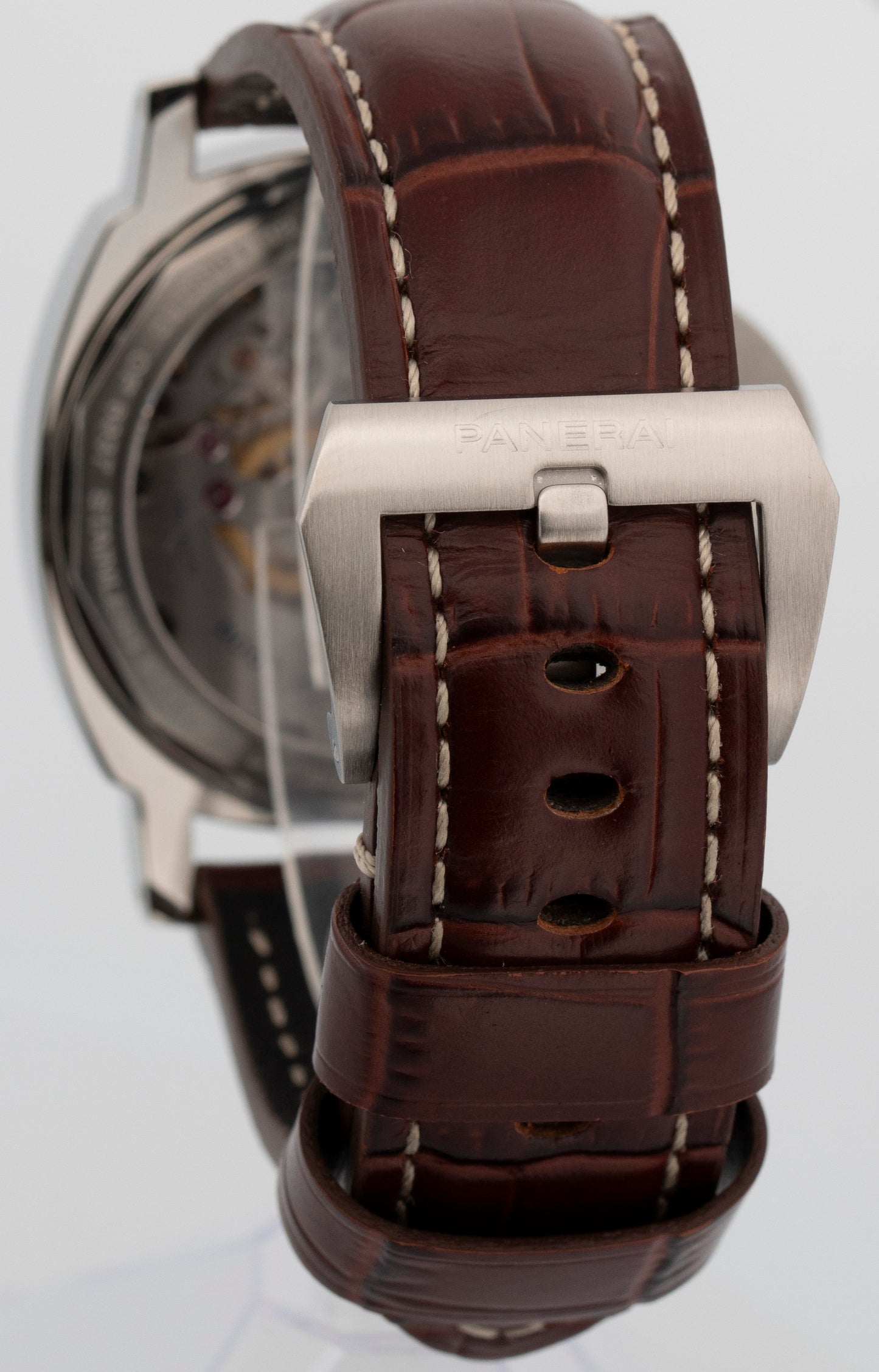 Panerai PAM 561 Luminor Base 8 Days White Steel Manual Watch 44mm PAM00561