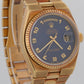 Rolex OysterQuartz Day-Date 18K Factory Blue Computer Arabic 19018 Box Papers