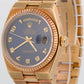 Rolex OysterQuartz Day-Date 18K Factory Blue Computer Arabic 19018 Box Papers