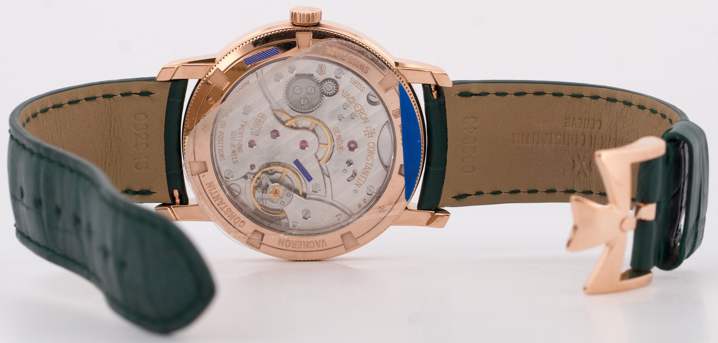 2024 PAPERS Vacheron Constantin Traditionnelle GREEN 18K Gold 38mm 82172 BOX