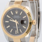 2021 PAPERS Rolex DateJust 41 BLACK 18K Gold Steel OYSTER 41mm 126333 Watch BOX