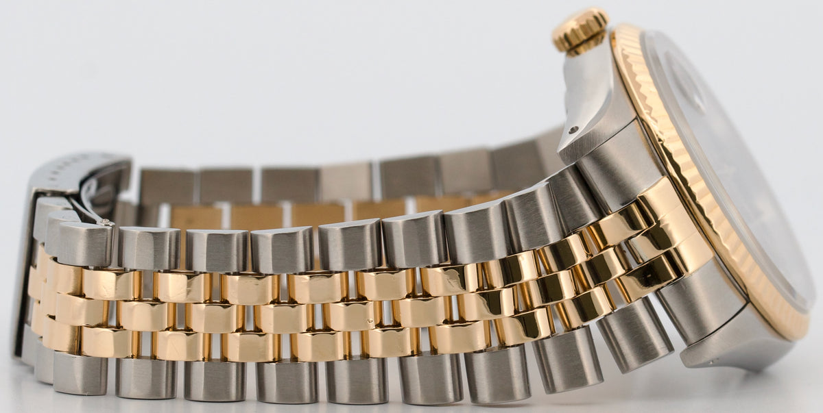Rolex DateJust 16233 Purple Computer 18K Yellow Gold Steel Jubilee 36mm Watch