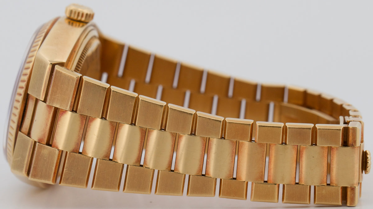 Rolex OysterQuartz Day-Date 18K Factory Blue Computer Arabic 19018 Box Papers