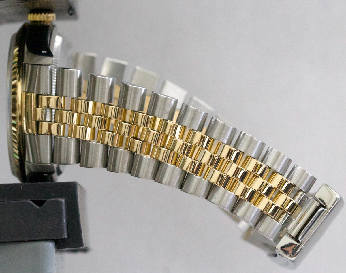 Rolex DateJust 16233 Purple Computer 18K Yellow Gold Steel Jubilee 36mm Watch