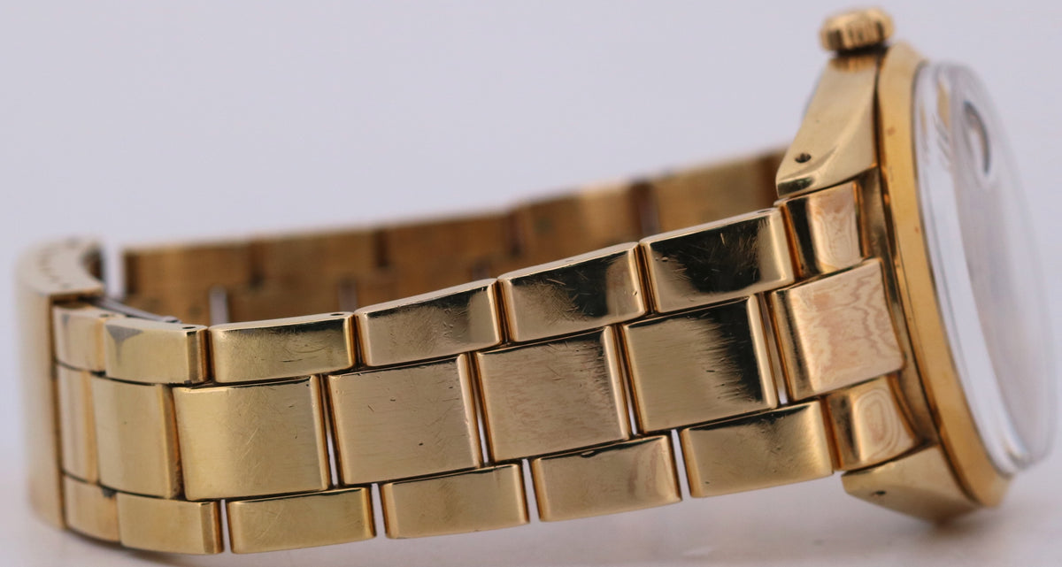 1984 Rolex Oyster Perpetual Date 15505 34mm Champagne Gold Oyster Watch Box