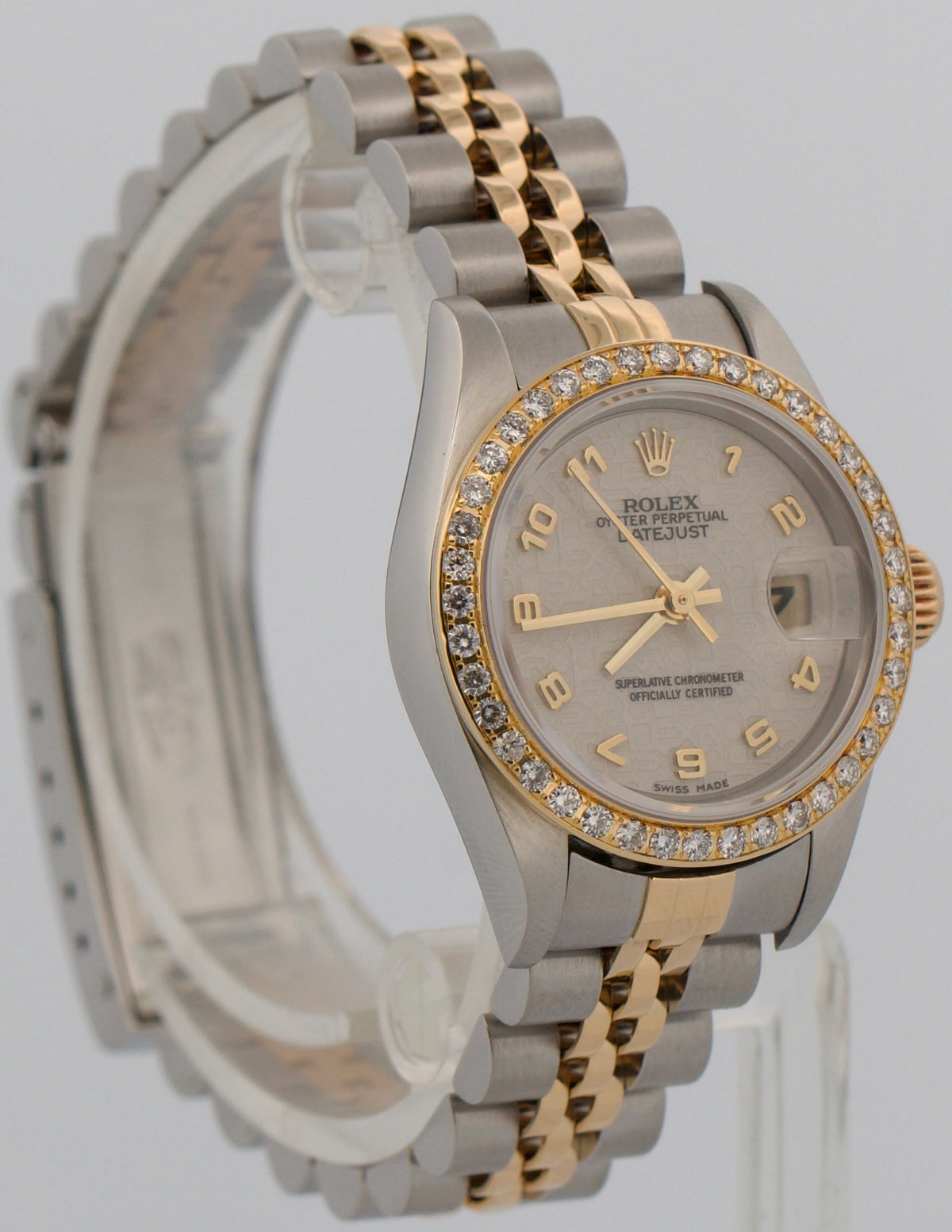 Ladies Rolex DateJust 79163 Ivory Computer Arabic Diamond 18K Steel Jubilee 26mm