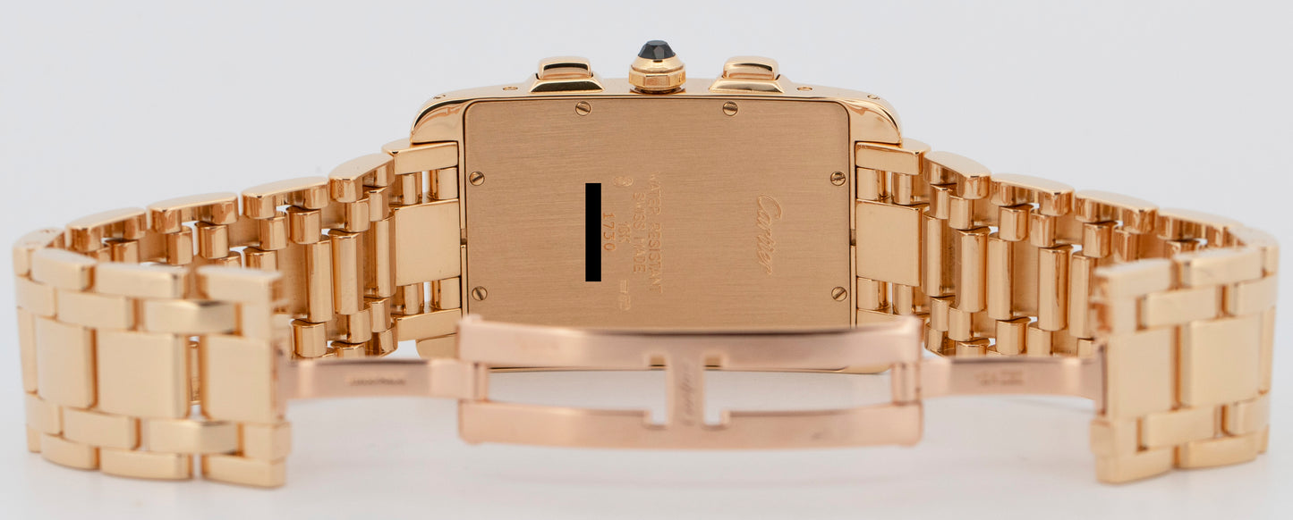 PAPERS Cartier Tank Americaine Chronoreflex 18K Gold 27mm Quartz W2601156 1730