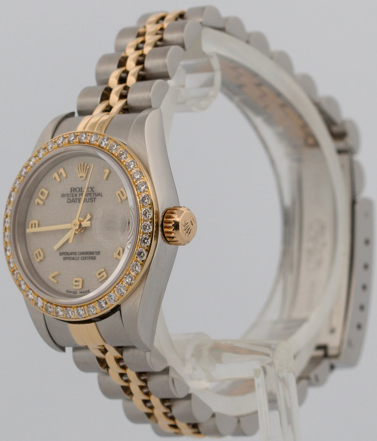 Ladies Rolex DateJust 79163 Ivory Computer Arabic Diamond 18K Steel Jubilee 26mm