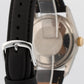 1987 Rolex DateJust 16013 Ivory Roman 18K Gold Steel Fluted Leather 36mm Watch