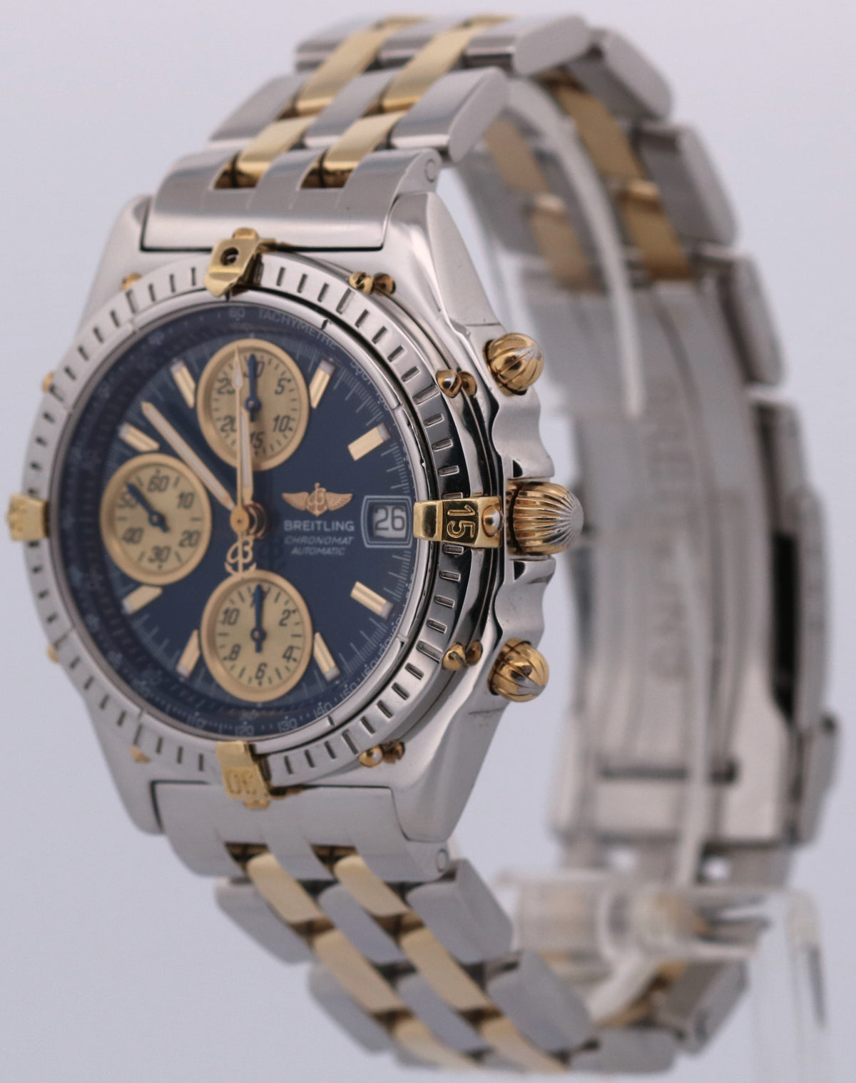 Breitling Chronomat B13050 Blue Two-Tone Stainless Steel 39mm Automatic Watch