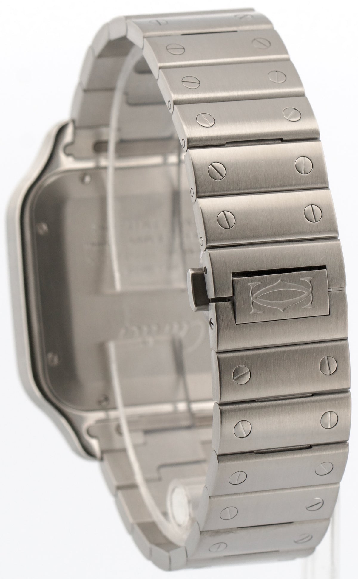 2023 Cartier Santos 4072 WSSA0048 39.8mm Blue PVD Steel Rubber Watch Box Papers