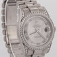Rolex Day-Date President 36mm SILVER CONCENTRIC DIAMOND 18K Gold 118389 Watch