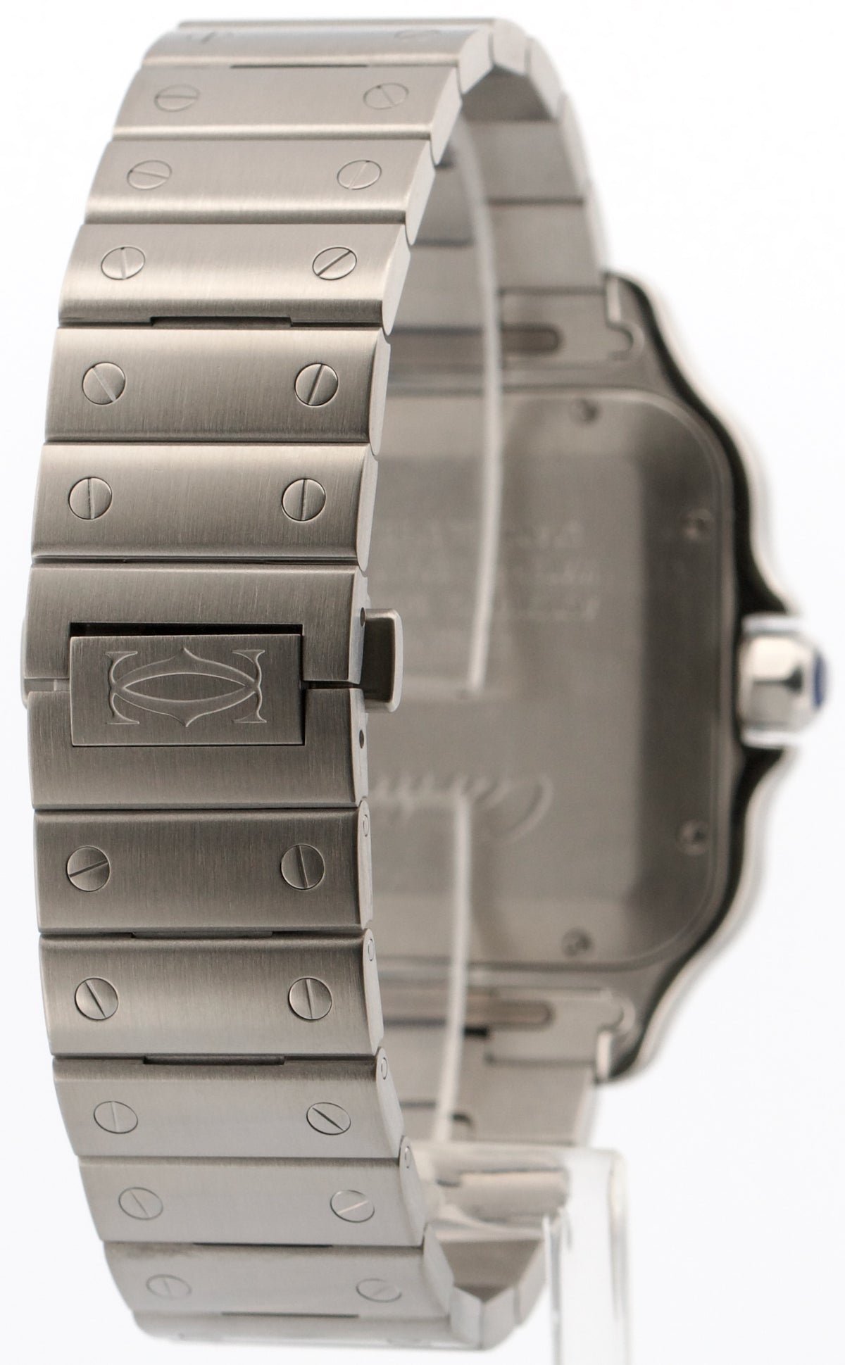 2023 Cartier Santos 4072 WSSA0048 39.8mm Blue PVD Steel Rubber Watch Box Papers