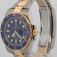 Unpolished 2019 Rolex Submariner Date BLUE 18K Steel 40mm 116613 LB Box Papers