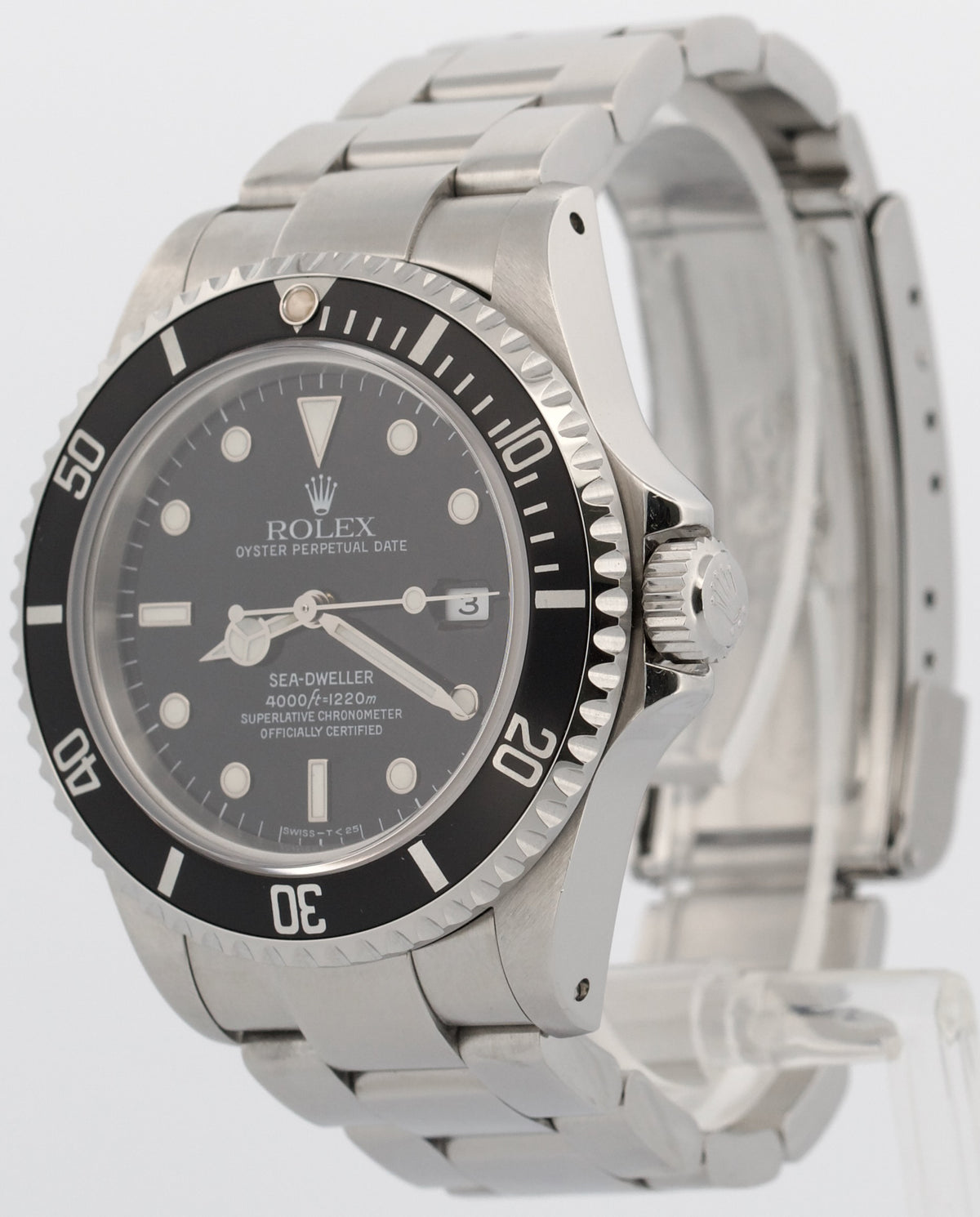 1996 Rolex Sea-Dweller 16600 40mm Black Oyster Stainless Steel Date Watch