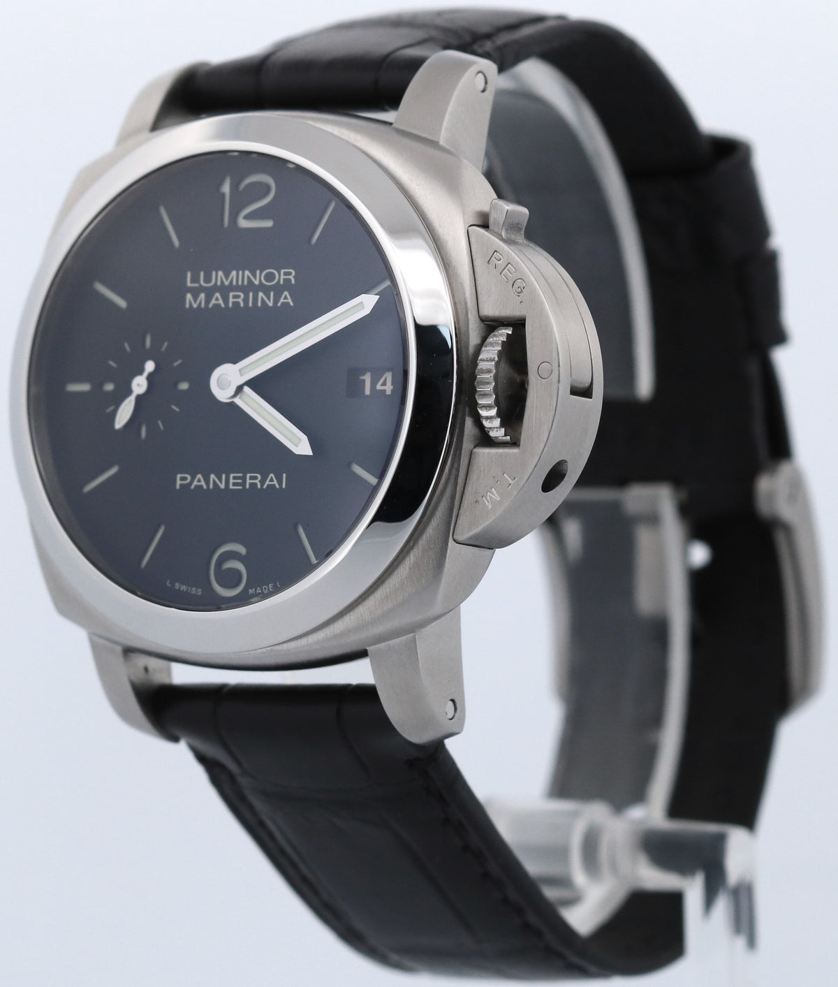2013 Panerai Luminor Marina 1950 PAM00392 3 Days 42mm Black Leather Box Papers