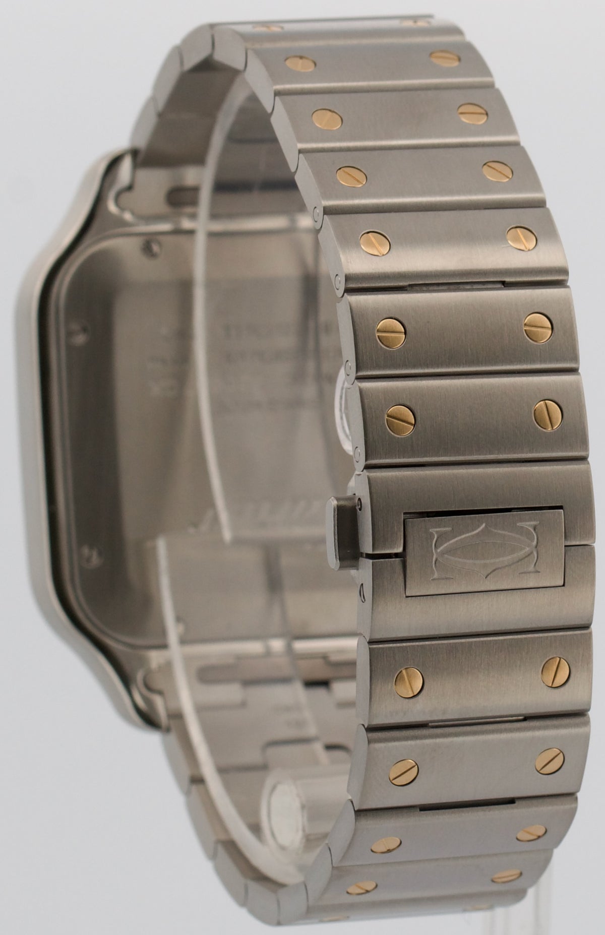 2023 Cartier Santos 4072 W2SA0009 Silver White 18K Gold Steel 39.8mm Box Papers