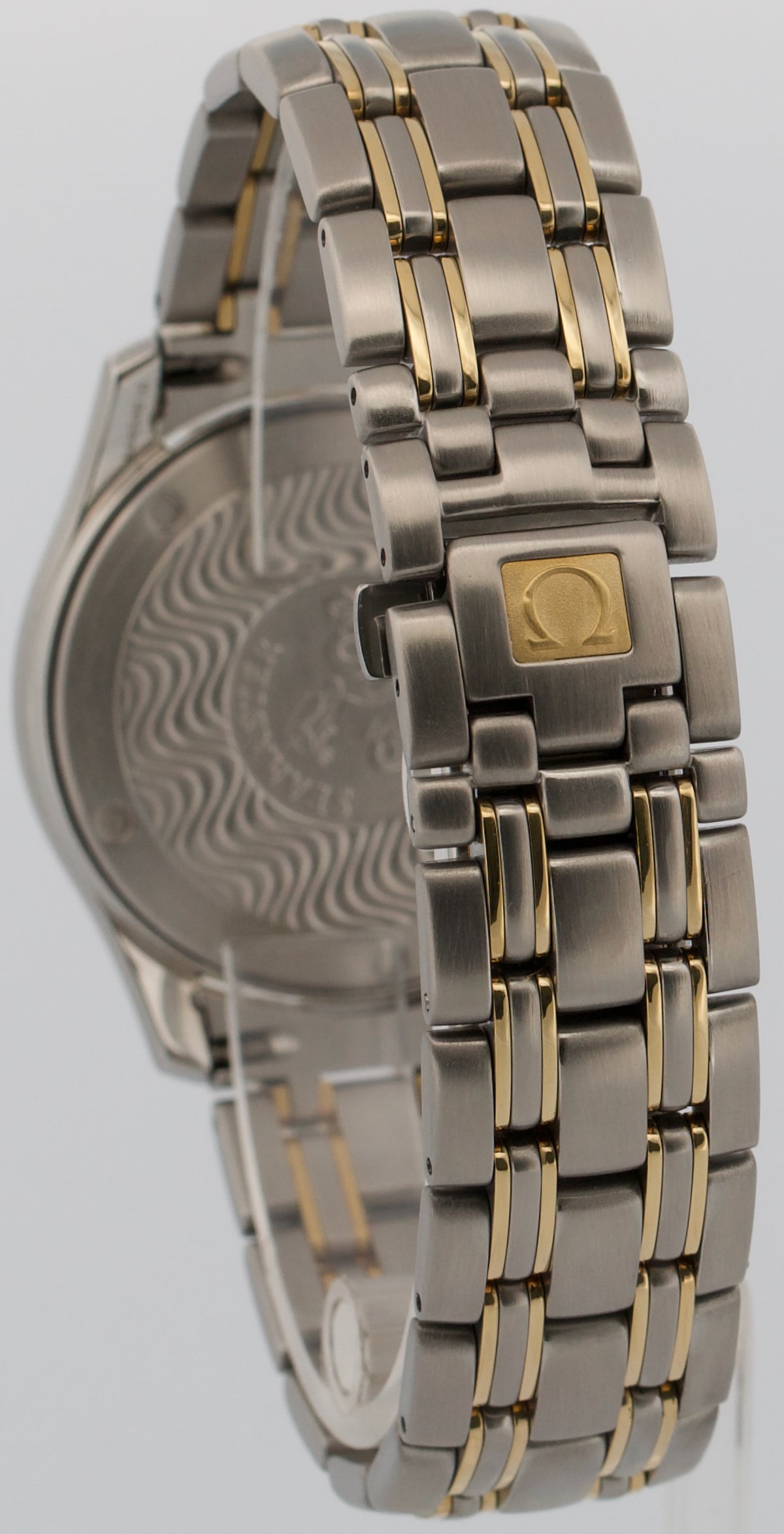 Omega Seamaster 2311.10.00 Champagne 18K Gold Steel Quartz 36mm Watch Box Papers