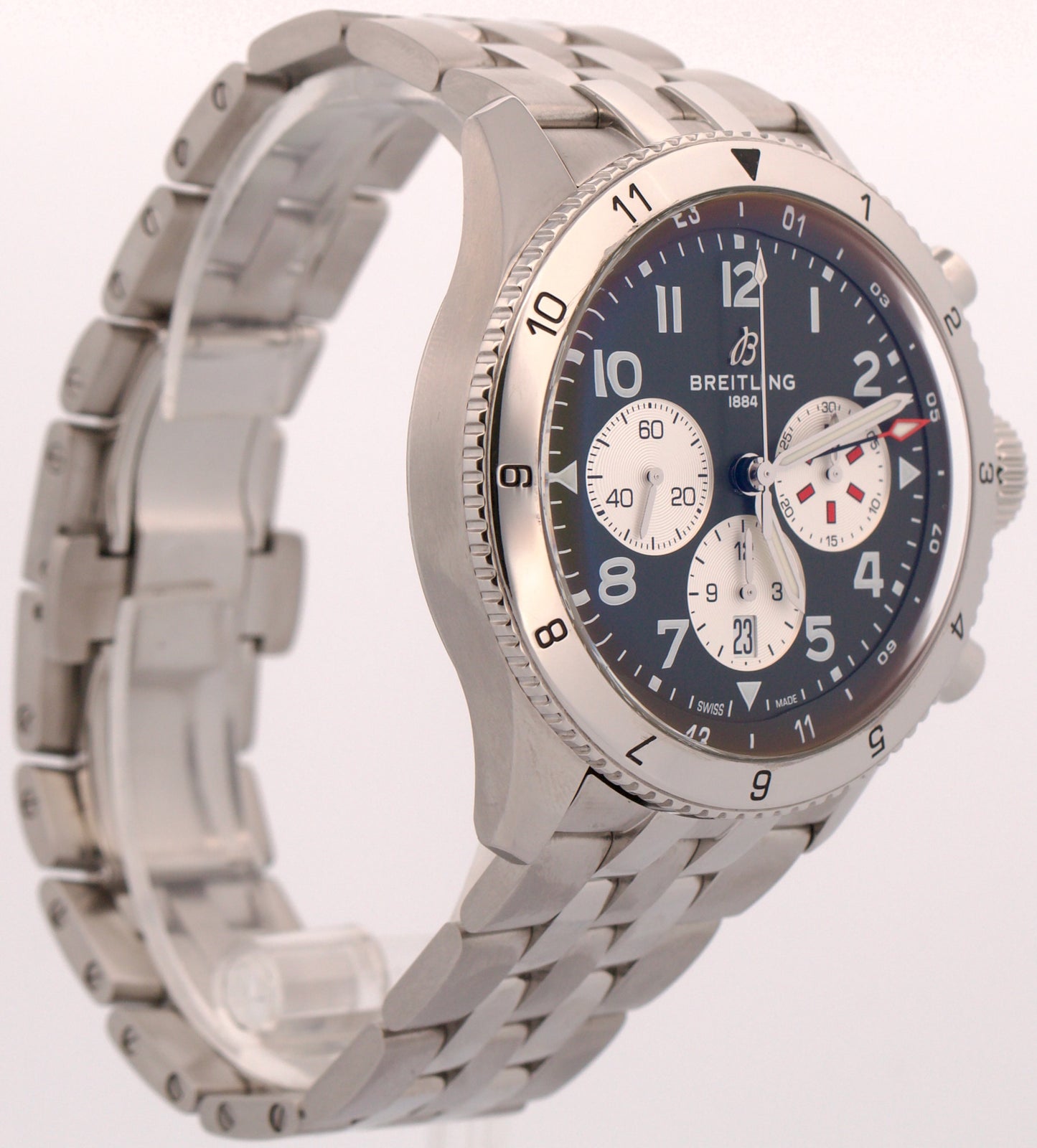 2023 PAPERS Breitling Super AVI B04 GREEN Curtiss Warhawk Steel 46mm AB0445 BOX