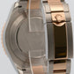 Rolex Yacht-Master II 116681 White Blue Steel 18K Rose Gold 44mm Box Papers