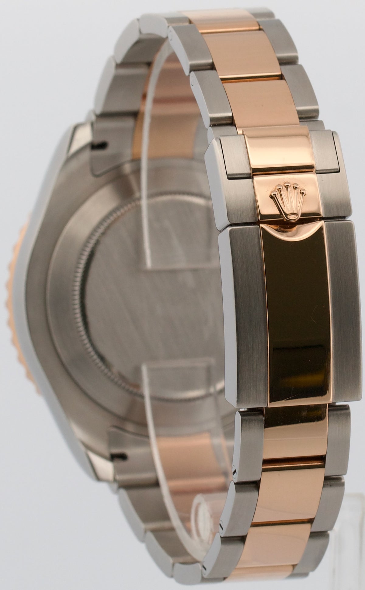 Rolex Yacht-Master II 116681 White Blue Steel 18K Rose Gold 44mm Box Papers