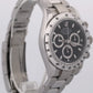 Unpolished Rolex Daytona Cosmograph 116520 Black Steel Stickered 40mm Box Papers