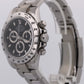 Unpolished Rolex Daytona Cosmograph 116520 Black Steel Stickered 40mm Box Papers