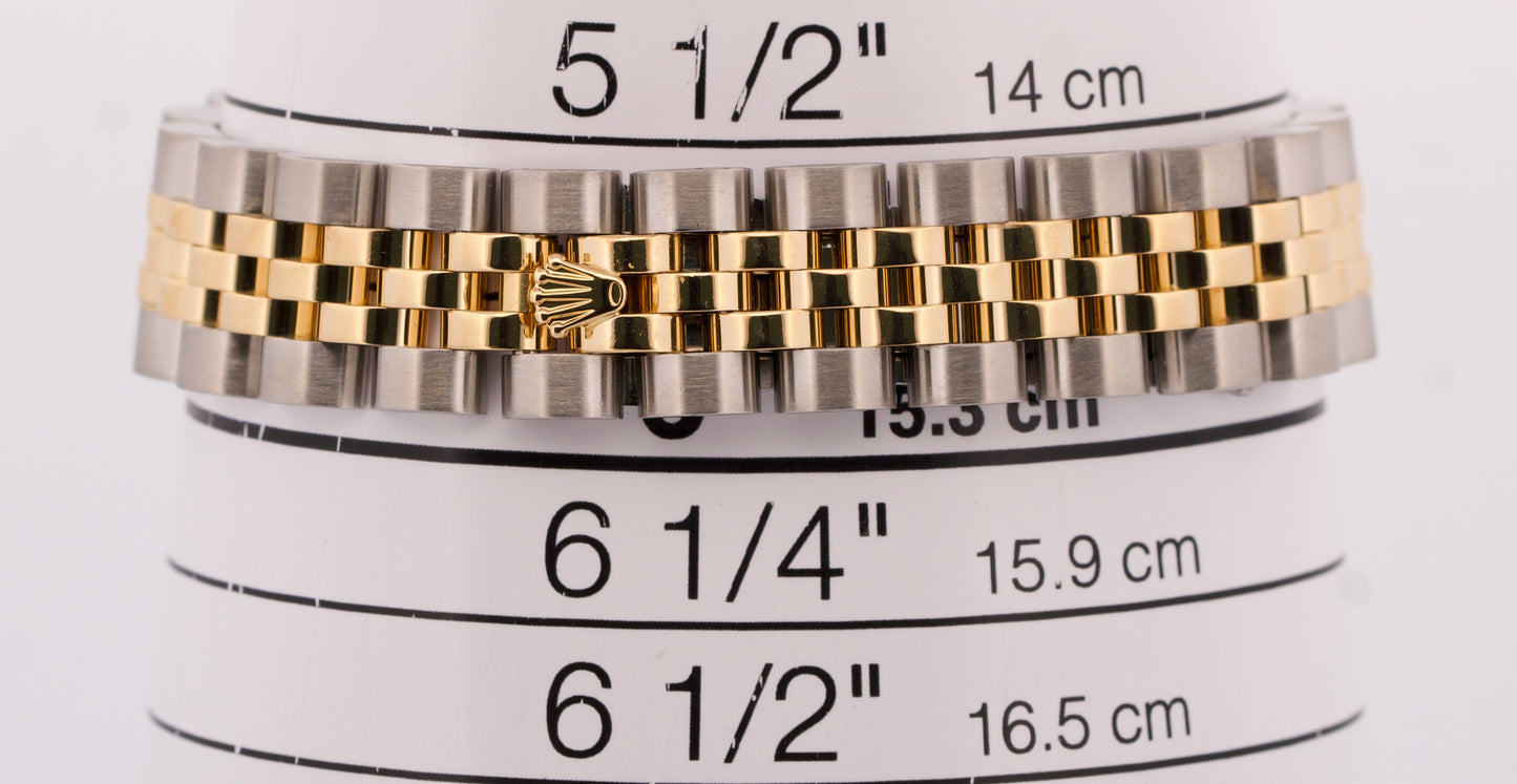 Rolex DateJust 26mm FACTORY DIAMOND CHAMPAGNE 179313 18K Gold SUPER JUBILEE