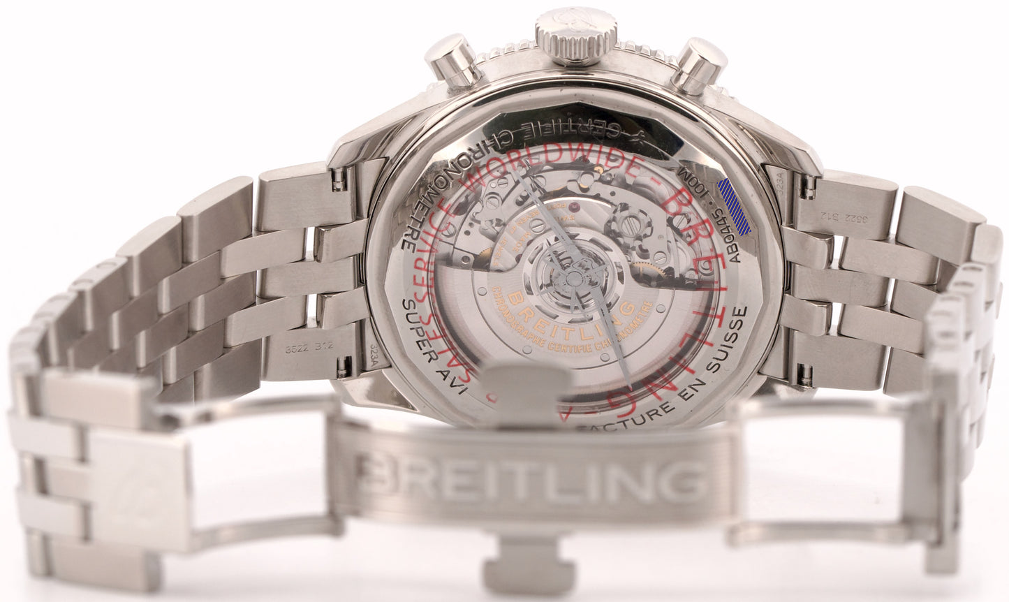 2023 PAPERS Breitling Super AVI B04 GREEN Curtiss Warhawk Steel 46mm AB0445 BOX