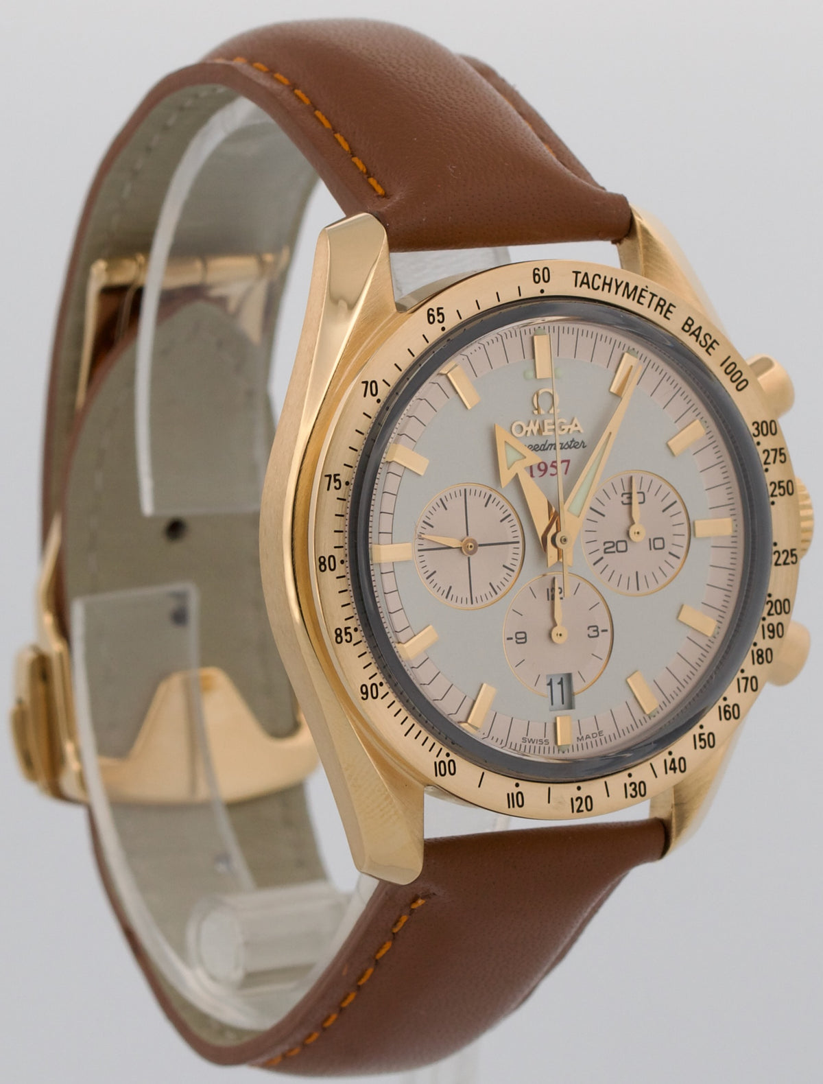 2018 Omega Speedmaster 321.53.42.50.02.001 Broad Arrow 42mm 18K Gold Box Papers