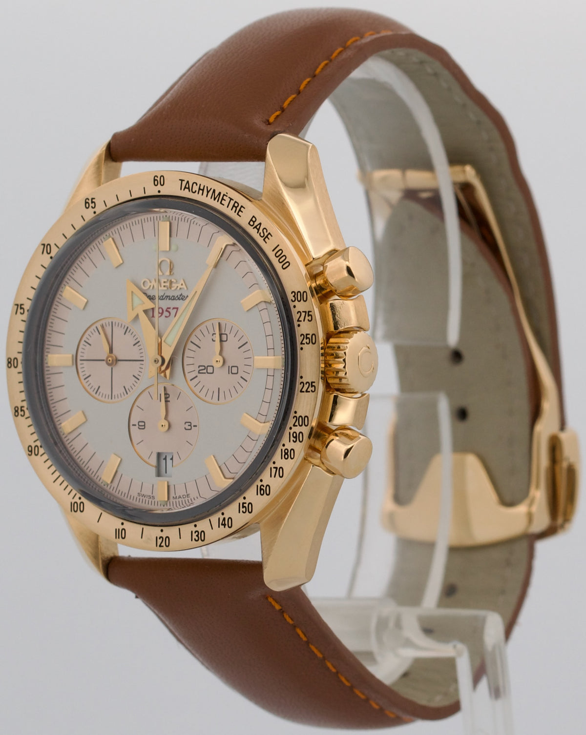 2018 Omega Speedmaster 321.53.42.50.02.001 Broad Arrow 42mm 18K Gold Box Papers