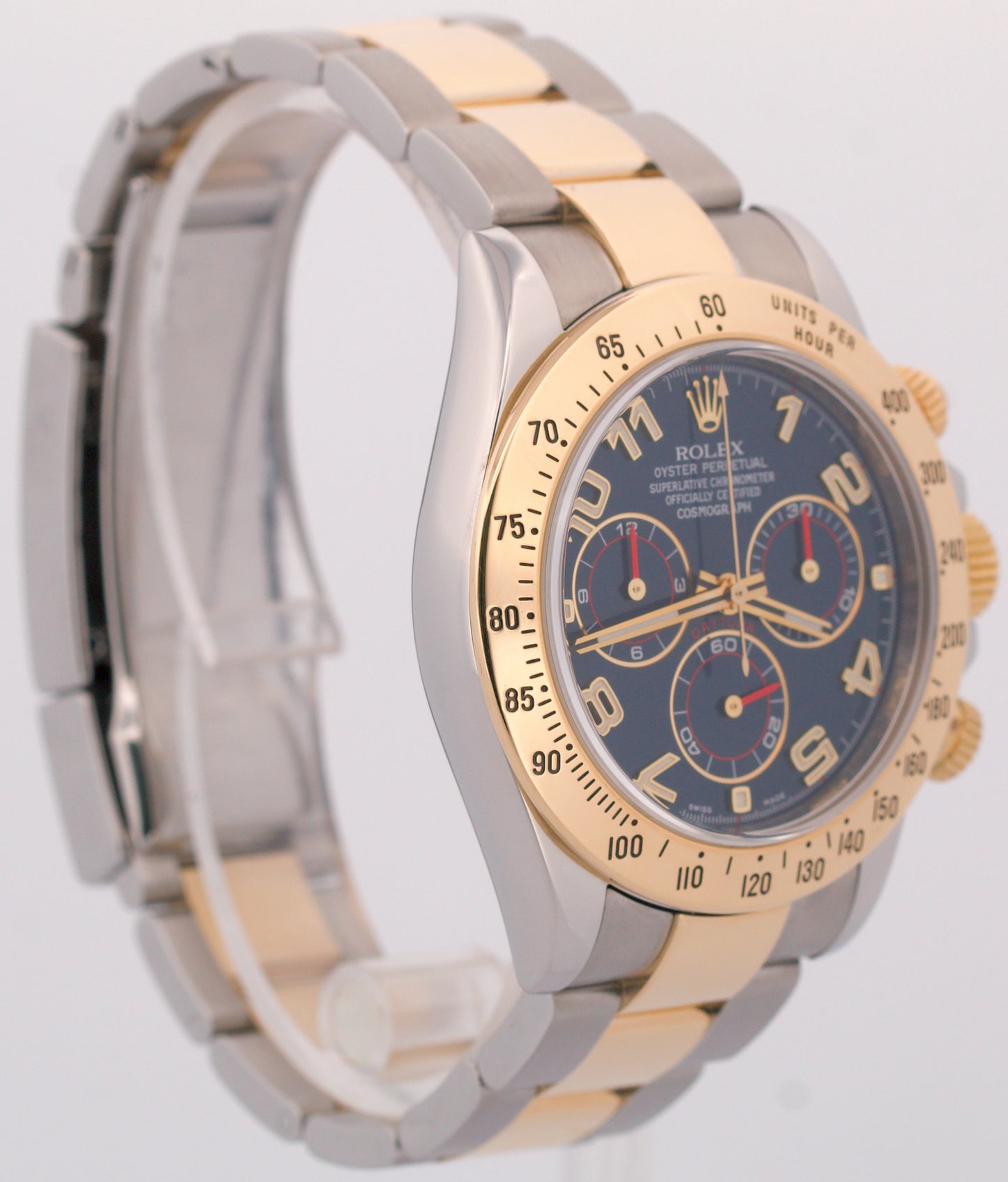 Rolex Daytona Cosmograph BLUE RACING 18K Yellow Gold Two-Tone Stainless 116523
