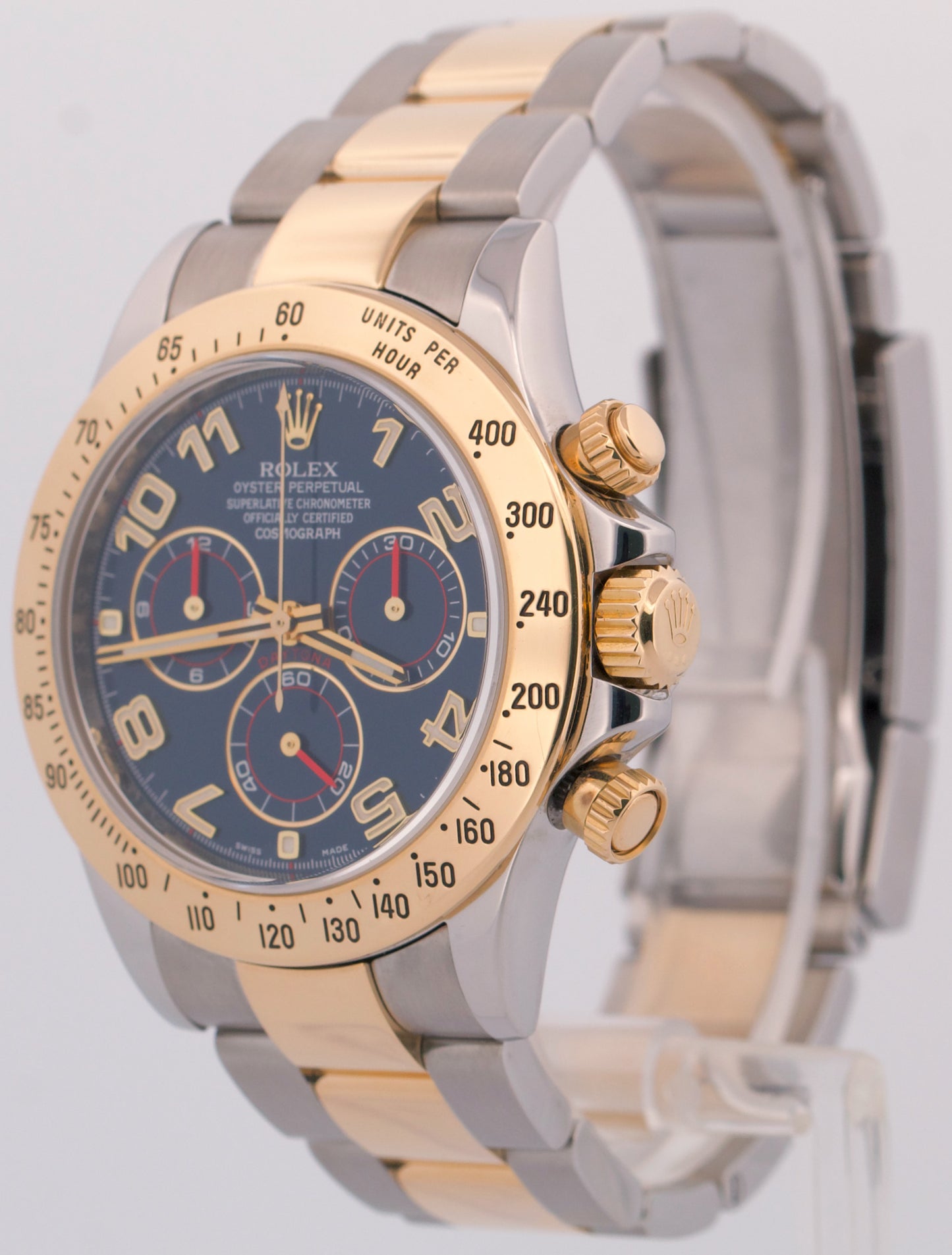 Rolex Daytona Cosmograph BLUE RACING 18K Yellow Gold Two-Tone Stainless 116523