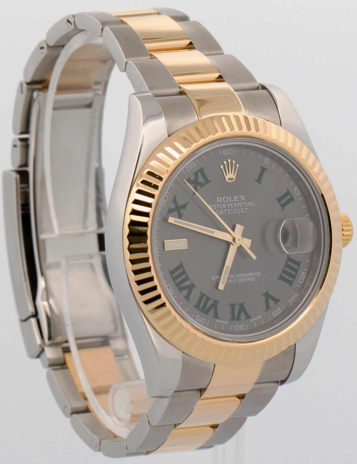 Rolex DateJust II 116333 Two-Tone Wimbledon 18K Gold Steel Oyster 41mm Watch