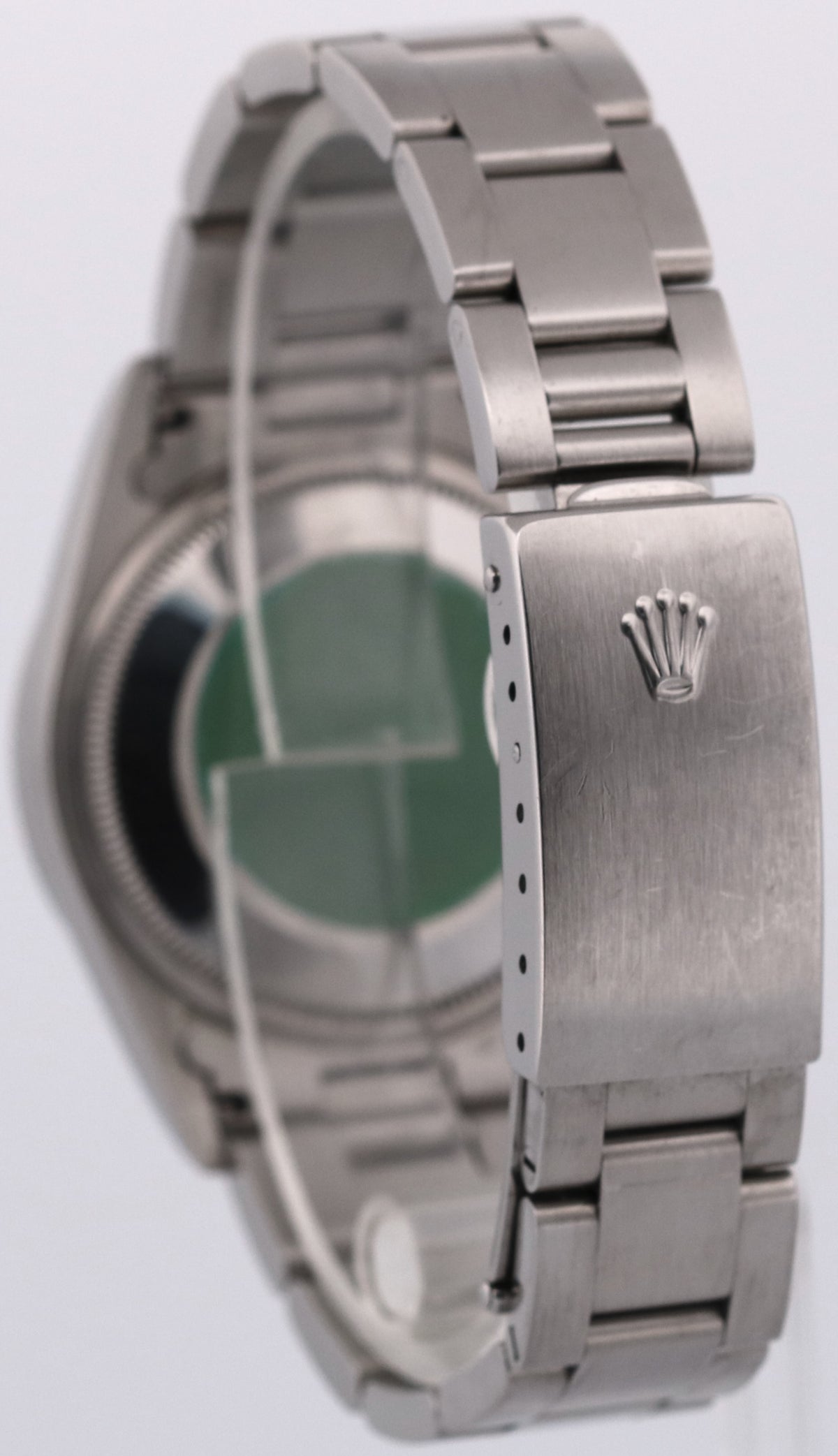 Unpolished Rolex Oyster Perpetual Air-King 14000 34mm Silver Oyster Box Papers