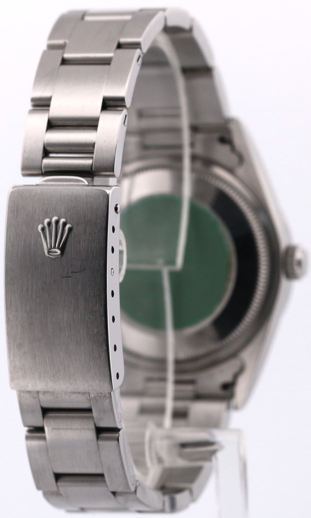 Unpolished Rolex Oyster Perpetual Air-King 14000 34mm Silver Oyster Box Papers