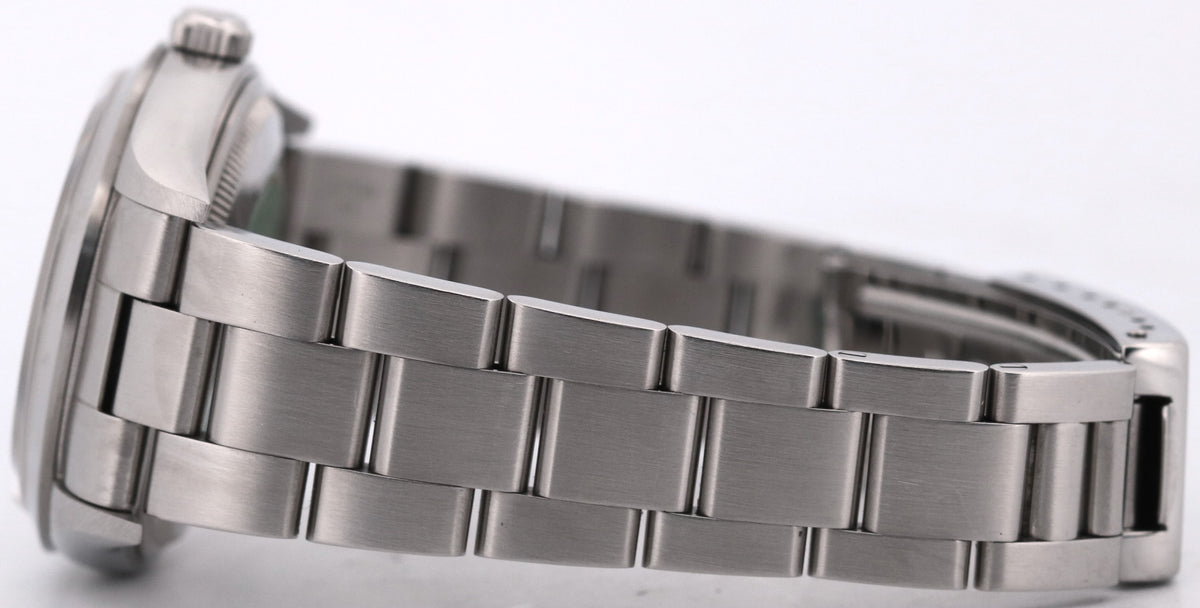 Unpolished Rolex Oyster Perpetual Air-King 14000 34mm Silver Oyster Box Papers