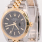 2021 PAPERS Rolex DateJust 41 BLACK 18K Gold Steel JUBILEE 41mm 126333 Watch BOX