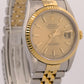 1996 PAPERS Rolex DateJust 36mm CHAMPAGNE No-Holes Steel JUBILEE 18K 16233 BOX