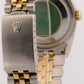 1996 PAPERS Rolex DateJust 36mm CHAMPAGNE No-Holes Steel JUBILEE 18K 16233 BOX