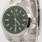 Rolex Milgauss BLACK Orange Steel Green Crystal 40mm Smooth Oyster 116400 GV