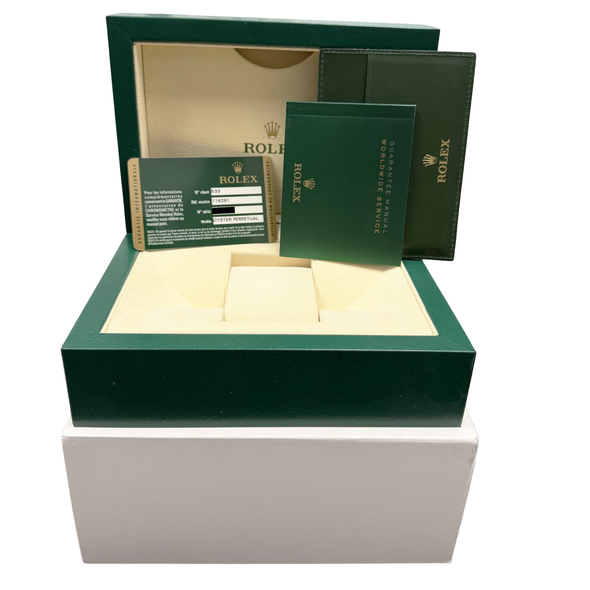 2011 Rolex Datejust Turn-O-Graph Thunderbird 116261 TwoTone White 36mm Box Paper