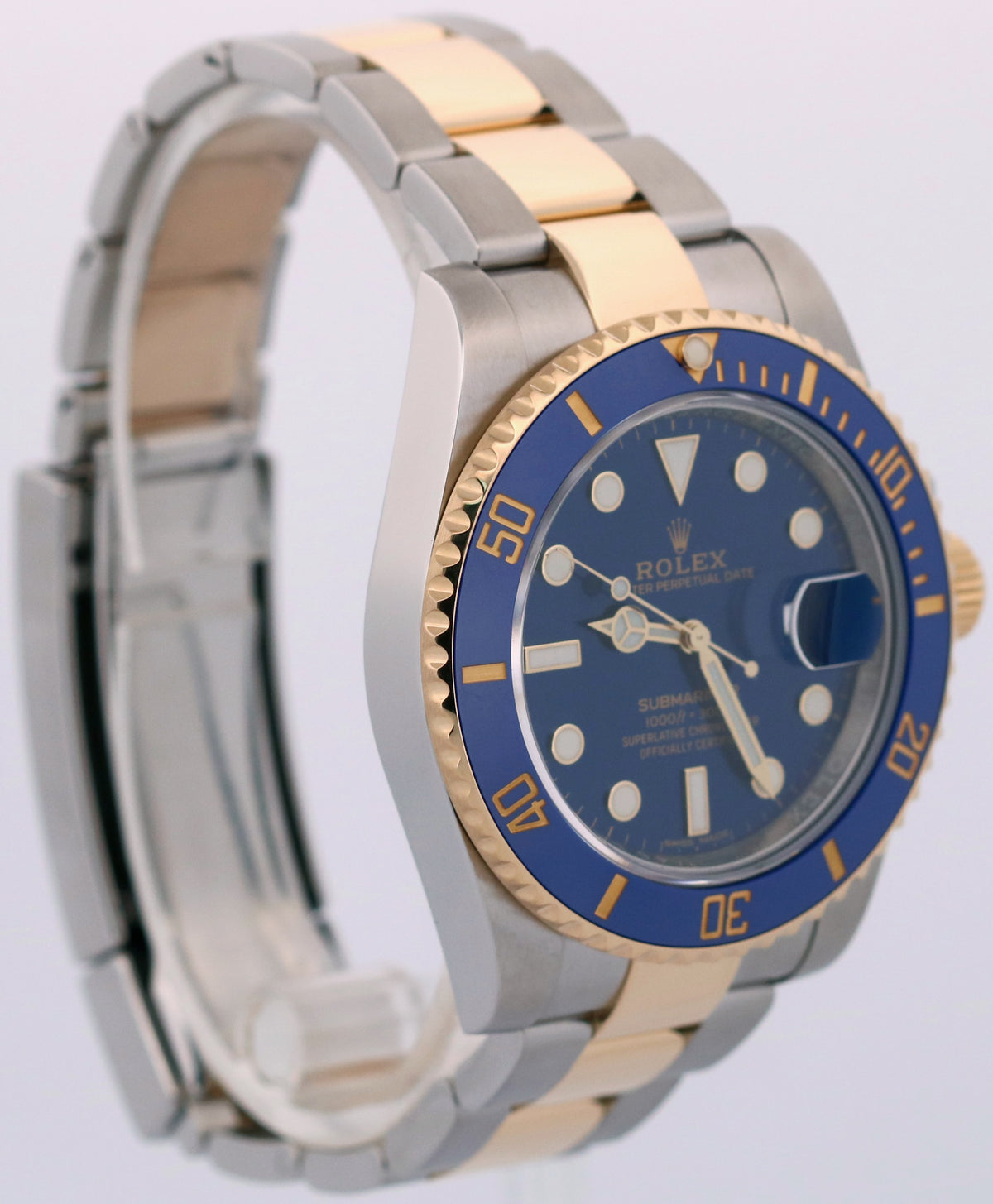 2025 CPO Rolex Submariner Date 116613 LB Ceramic Blue 40mm 18K Gold Steel Watch