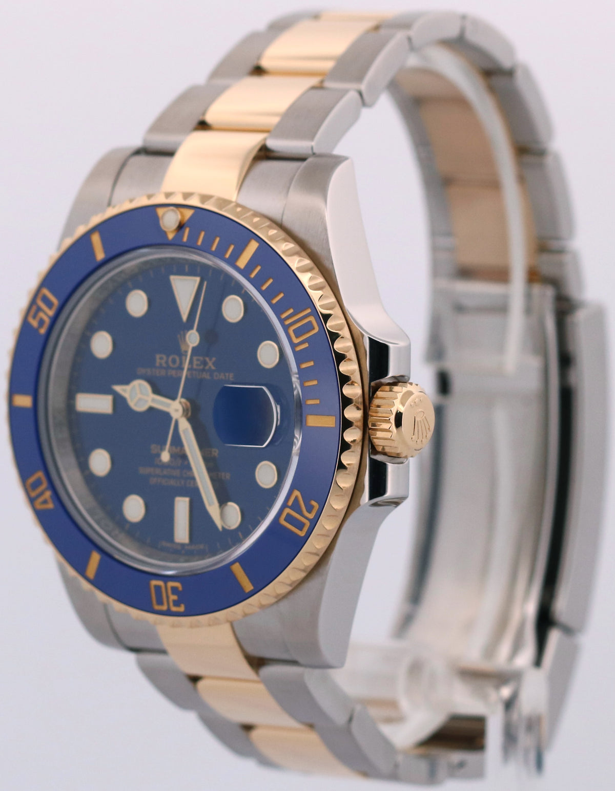 2025 CPO Rolex Submariner Date 116613 LB Ceramic Blue 40mm 18K Gold Steel Watch