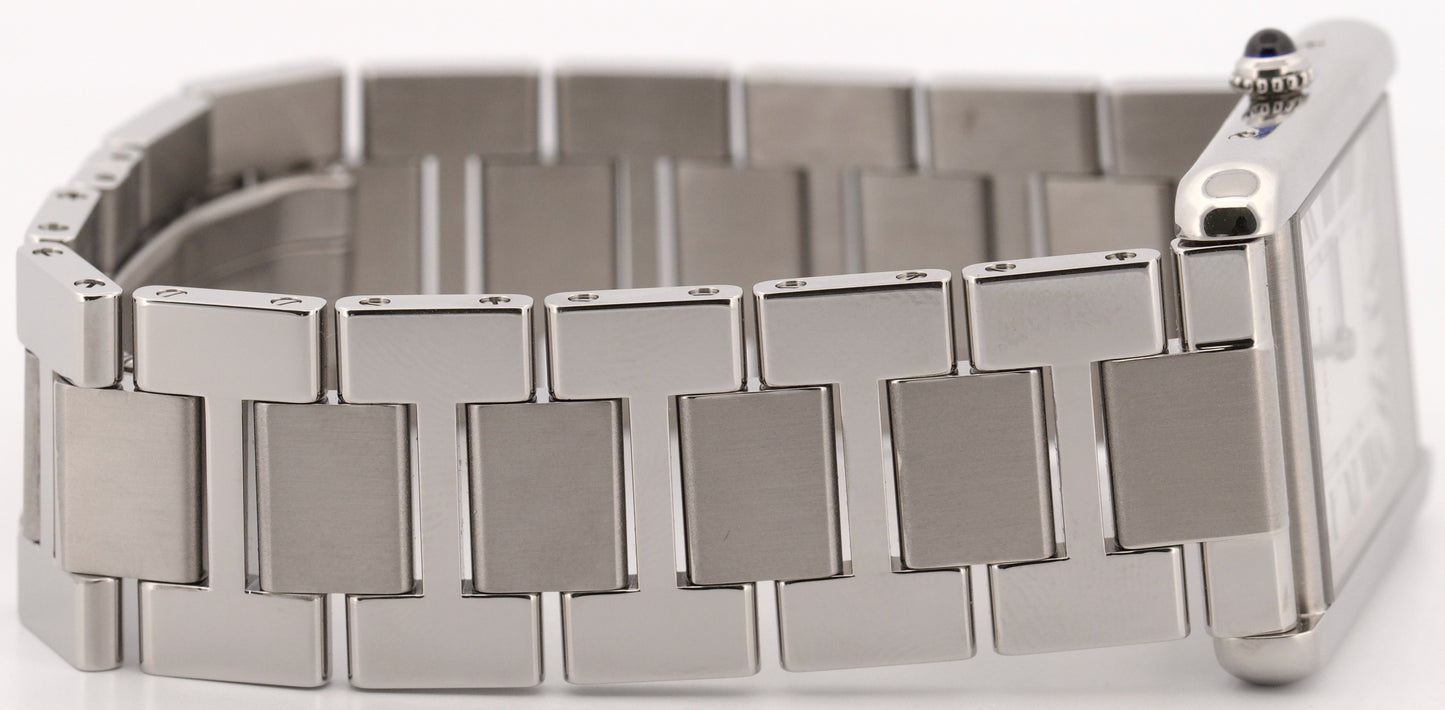 Cartier Tank Solo Large SILVER ROMAN 27mm Stainless Steel Quartz 3169 W5200014