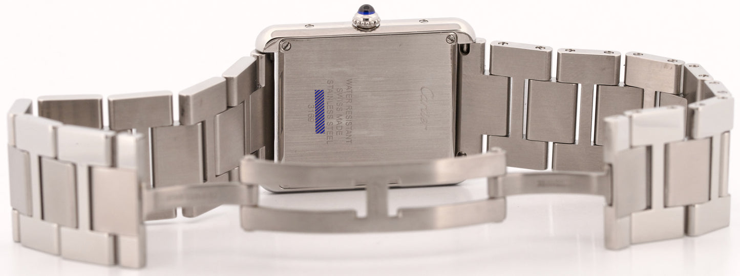 Cartier Tank Solo Large SILVER ROMAN 27mm Stainless Steel Quartz 3169 W5200014