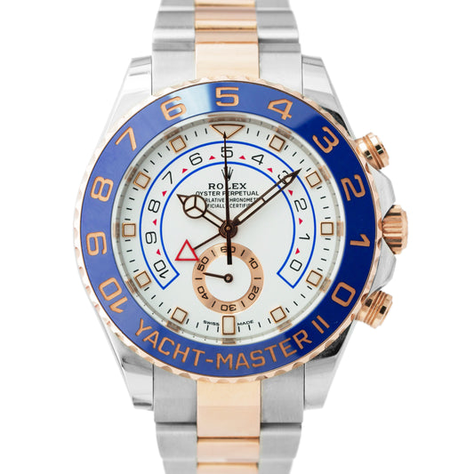 2022 Rolex Yacht-Master II 44mm NEW HANDS 18K Rose Gold Steel 116681 Watch BOX