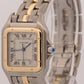 Ladies Cartier Panthere ONE ROW 18K Gold Steel Ivory 27mm Quartz 1100 W25028B5